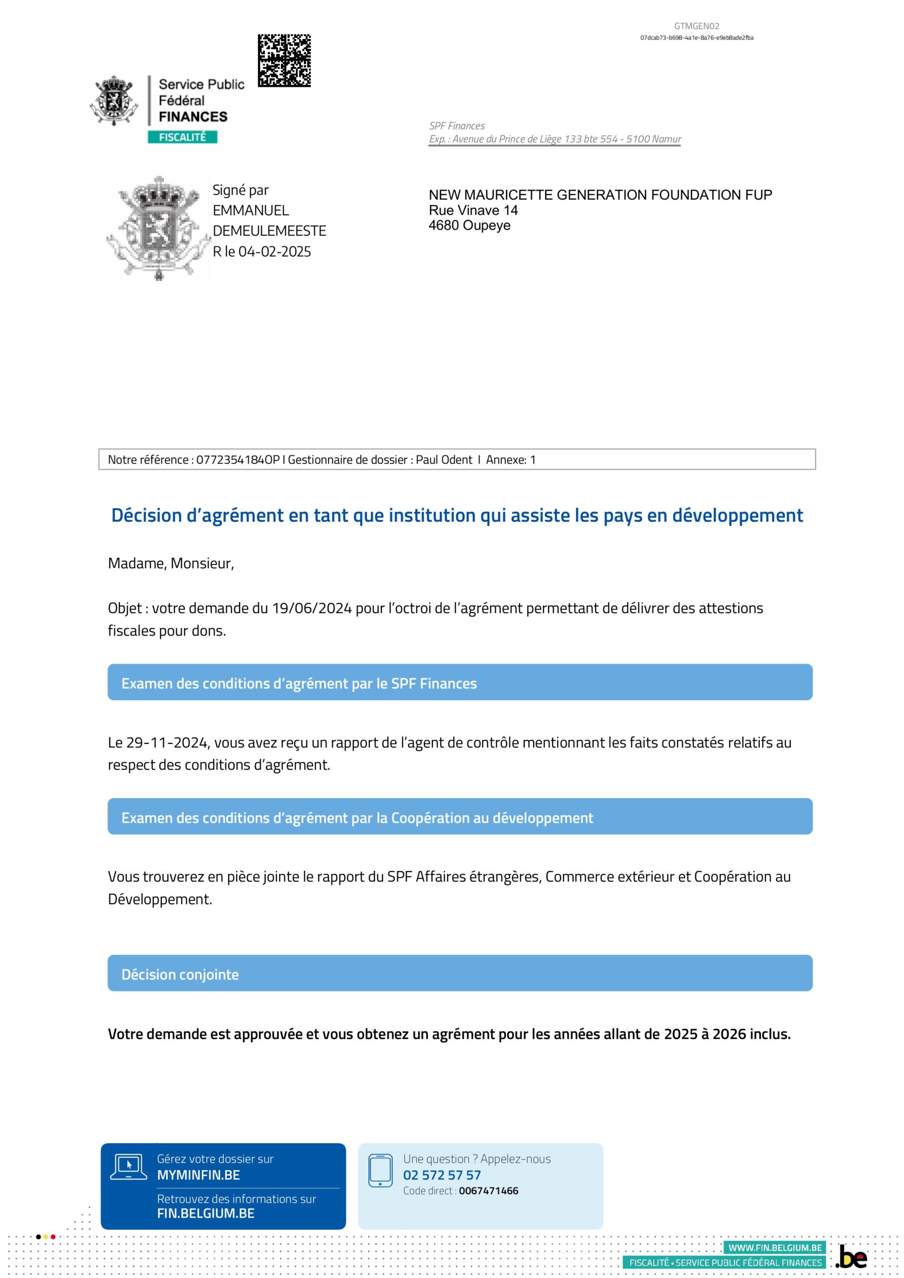 0772354184 NEW MAURICETTE GENERATION FOUNDATION agrément 25-26-images-0